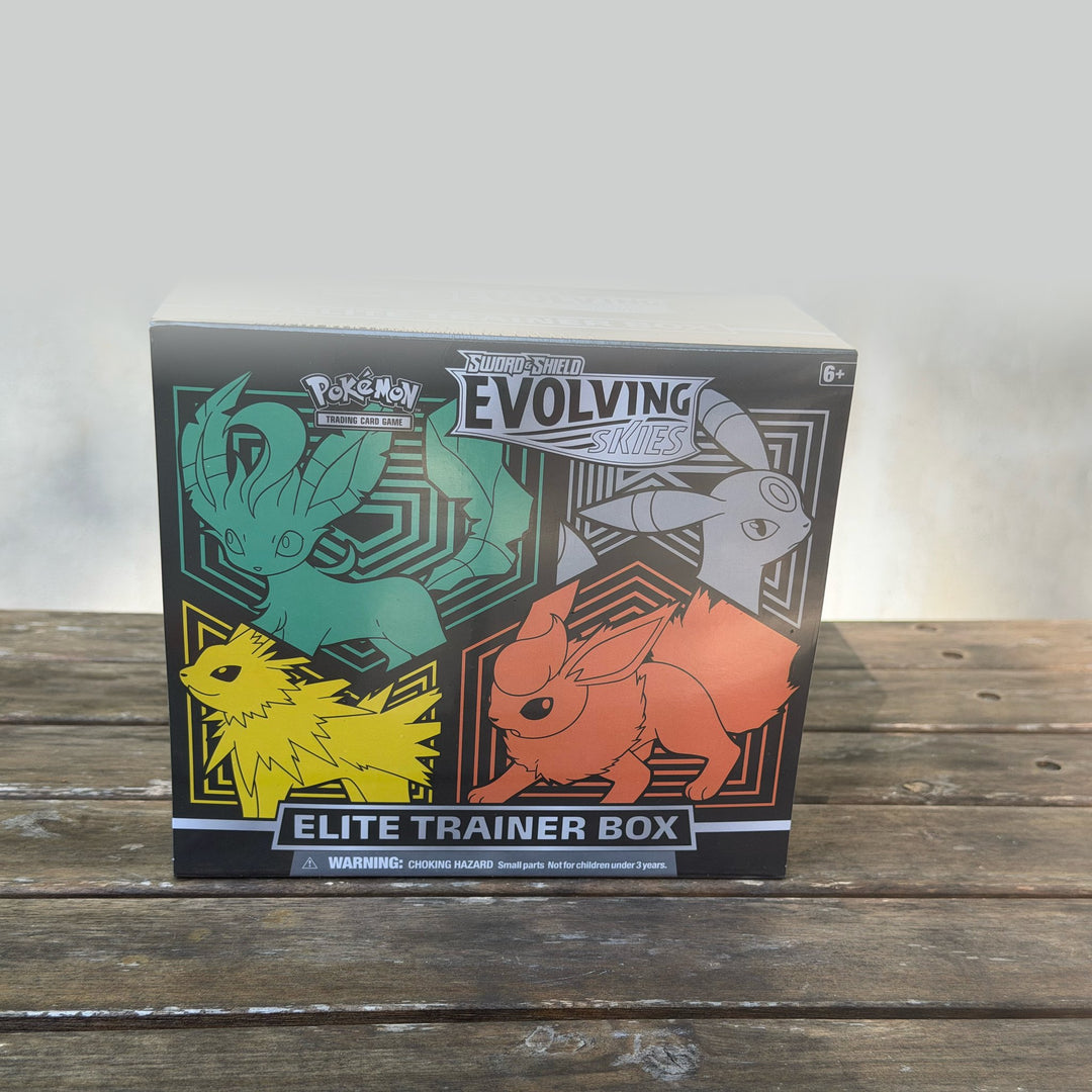 Evolving Skies Elite Trainer Box — Flareon / Jolteon / Umbreon / Leafeon Artwork — Owner&