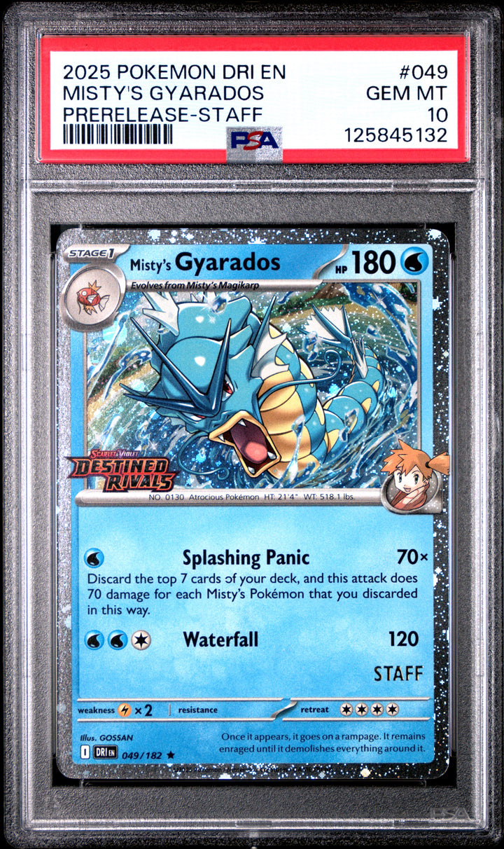 #049/182 Misty's Gyarados (Prerelease) [Staff] PSA 10