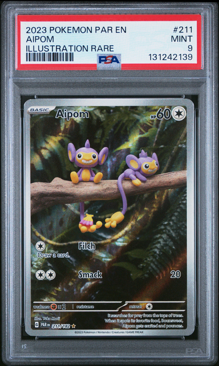 SV04: Paradox Rift #211/182 Aipom PSA 9