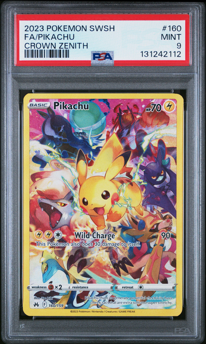 Crown Zenith #160/159 Pikachu (Secret) PSA 9