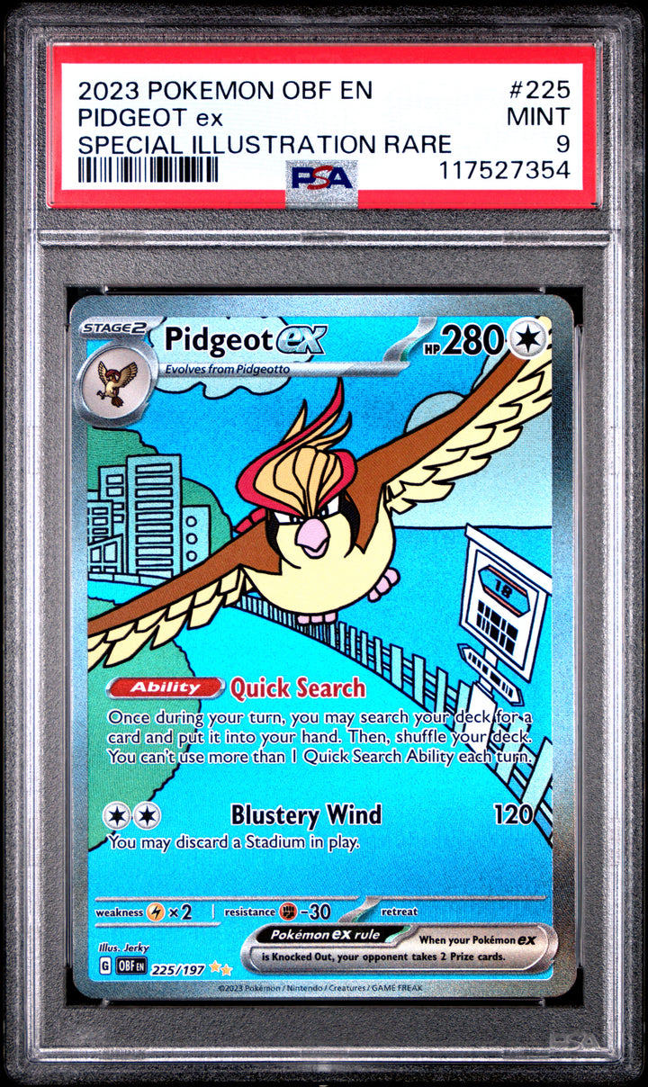 SV03: Obsidian Flames #225/197 Pidgeot ex PSA 9