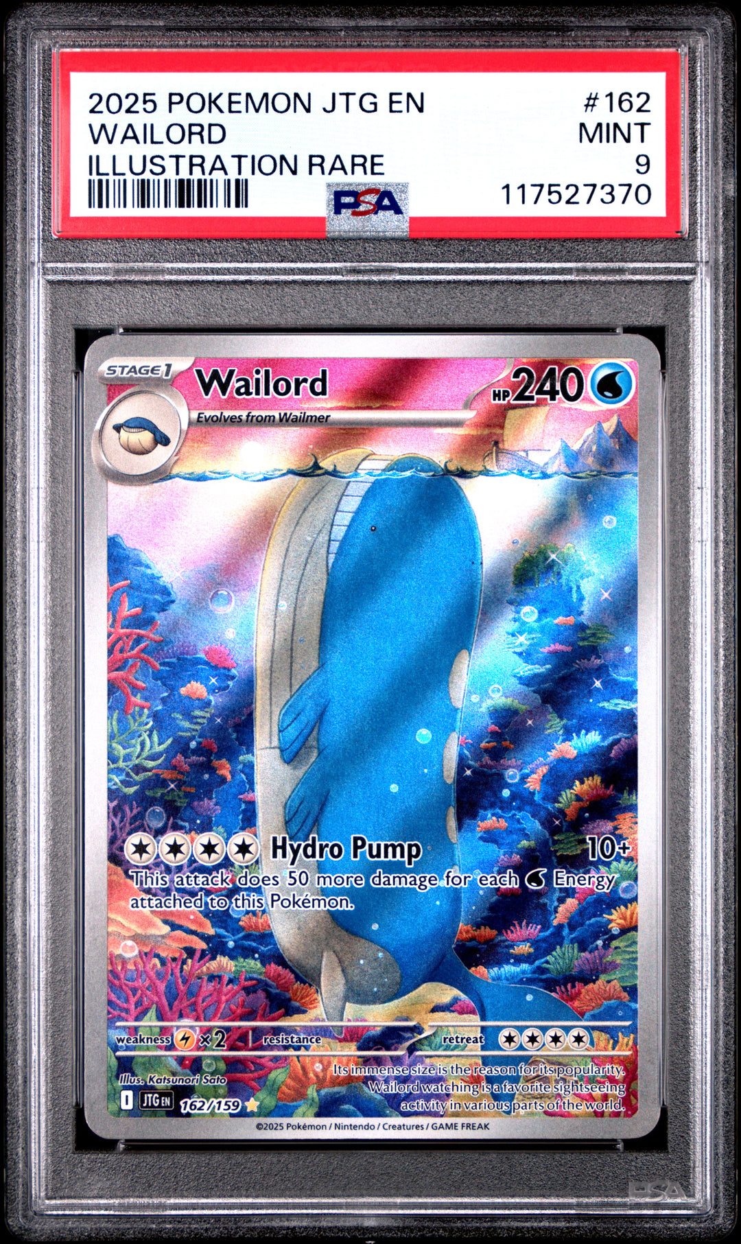 SV09: Journey Together #162/159 Wailord PSA 9 – Oaks Poke Box