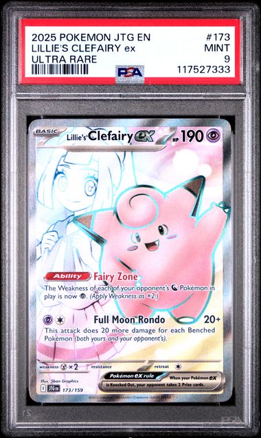 2025 Lillie's Clefairy ex Ultra Rare PSA 9